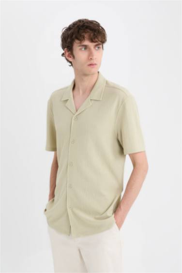 Chemise en jersey à col polo et manches courtes Coupe moderne