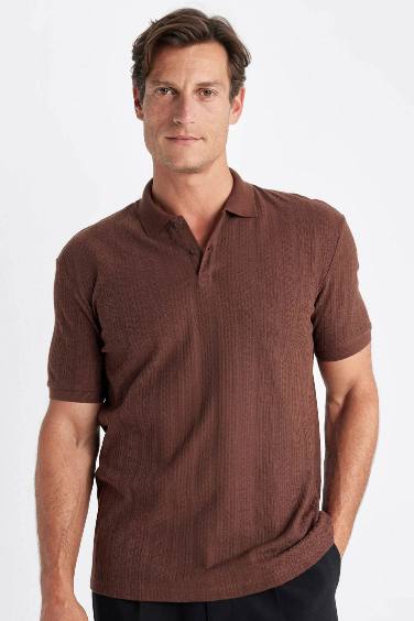 Regular Fit Short Sleeve Knitwear Polo T-Shirt