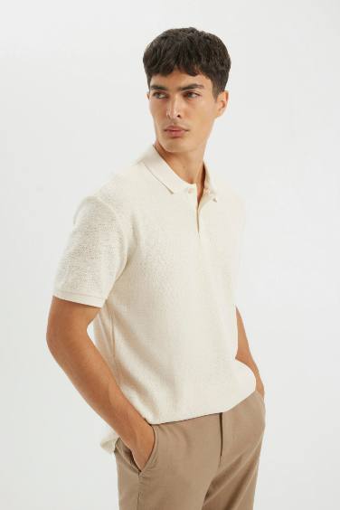 Regular Fit Crepe Polo Shirt