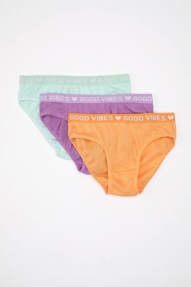 Girl 3 Piece Cotton Slip Panties