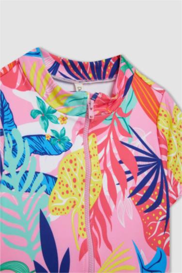 Maillot de Bain imprimé à Manches Courtes pour Fille