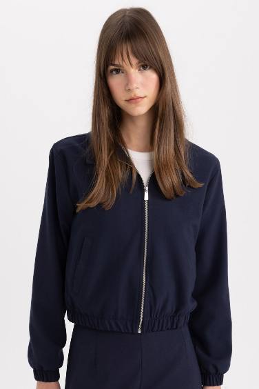 Relax Fit Polo Neck Jacket