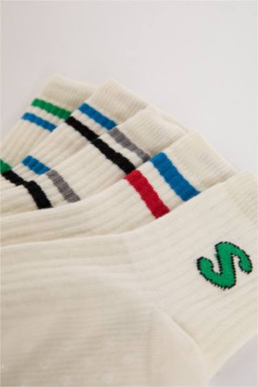 Lot de 5 paires de Chaussettes Longues en Coton pour Bébé Garçon