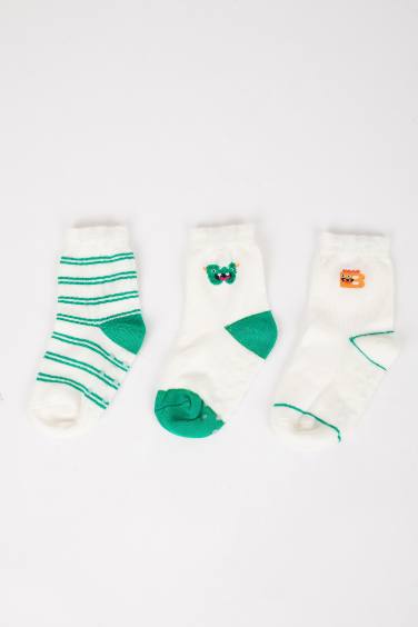 Baby Boy Seamless 3 Piece Cotton Long Socks