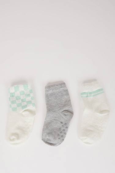 Baby Boy Seamless 3 Piece Cotton Long Socks