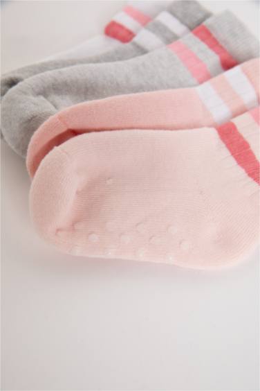 Lot de 5 paires de Chaussettes Longues en Coton pour Bébé Fille