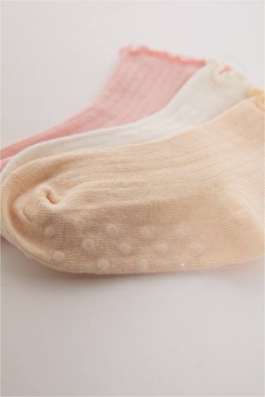 Baby Girl Seamless 3 Piece Cotton Long Socks