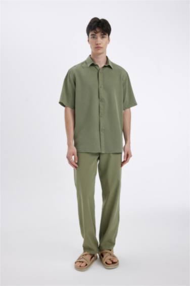 Regular Fit Tencel Short Sleeve Shirt