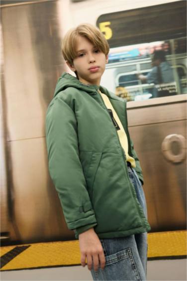 Boy Waterproof Windproof Ribbed Raincoat