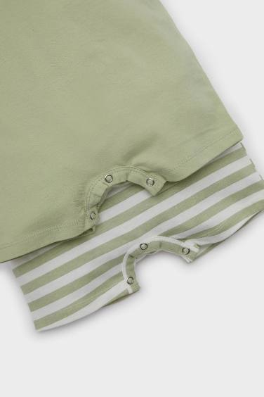 جمبسوت بيبي اولادي مخطط ممشط - قطعتين