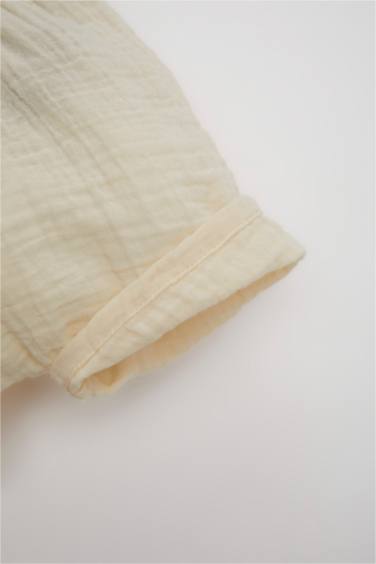 Baby Boy T-Shirt Salopette Hat Muslin 3 Piece Set