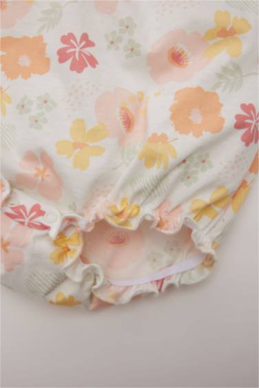 Lot de 2 Bodies en coton à manches courtes et col rond pour bébé fille