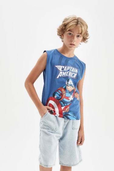 Boy Marvel Crew Neck Tank Top