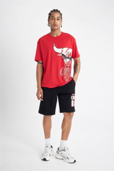 DeFactoFit NBA Chicago Bulls Standard Fit Shorts