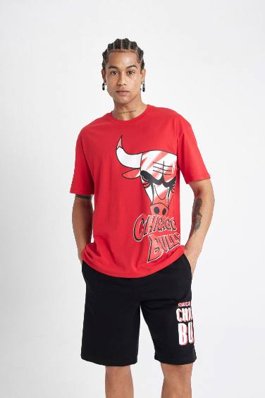 DeFactoFit NBA Chicago Bulls Standard Fit Shorts