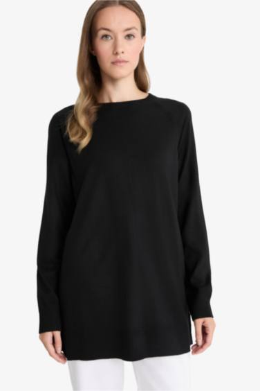 Regular Fit Crew Neck Tunic
