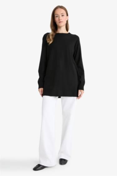 Regular Fit Crew Neck Tunic