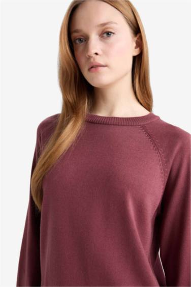 تونيك تريكو قصة عادية برقبة مستديرة