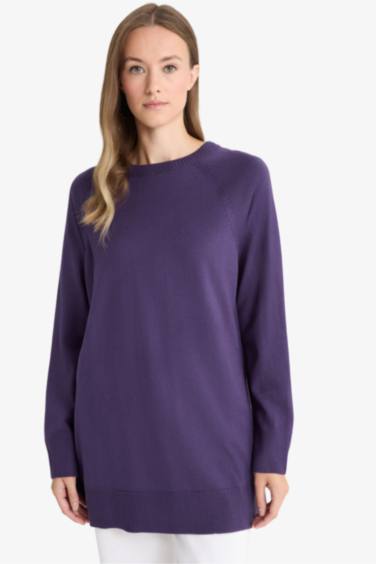 Regular Fit Crew Neck Tunic