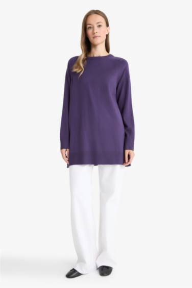 Regular Fit Crew Neck Tunic