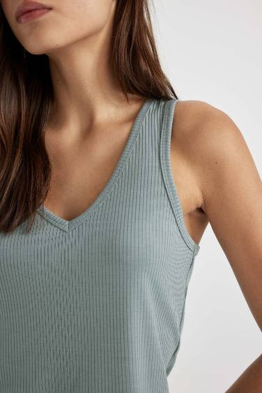 V Yaka Pijama Üstü-Fall in Love