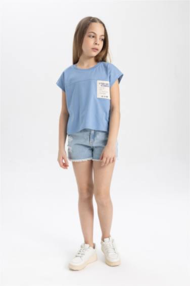 تي شيرت بناتي نص ردن أوفر سايز