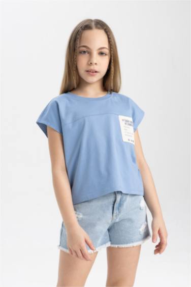 تي شيرت بناتي نص ردن أوفر سايز