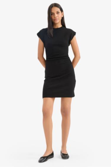 Bodycon Round Neck Cotton Sleeveless Mini Dress
