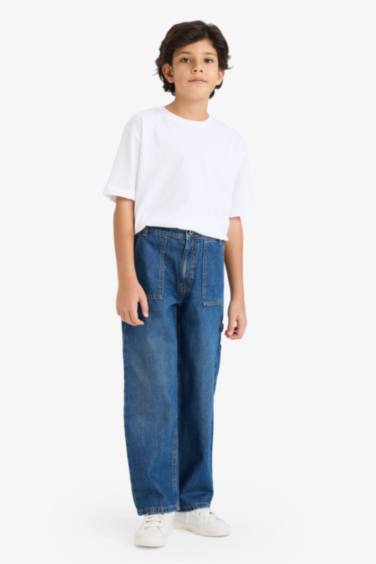Wide Leg Geniş Bol Paça Jean Pantolon Erkek Çocuk