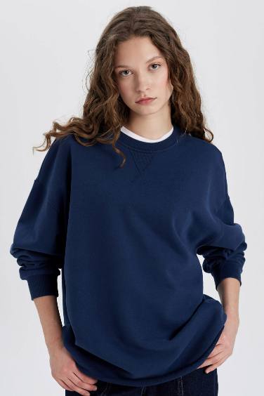 Oversize Fit Crew Neck Thick Fabric Basic T-Shirt