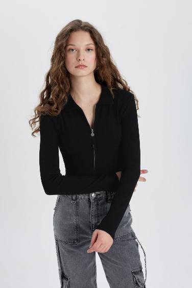 Cardigan Camisole à col polo ajusté