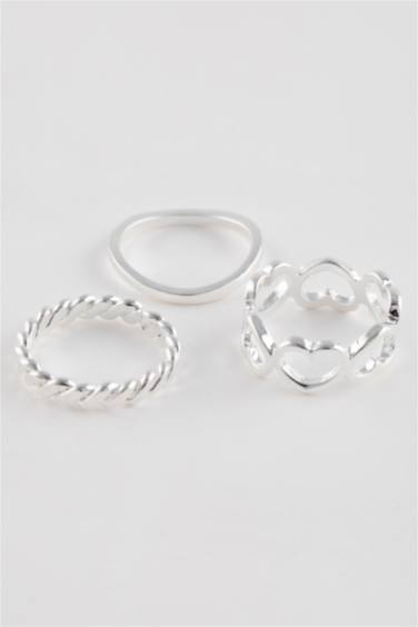Woman 6 Piece Silver Ring
