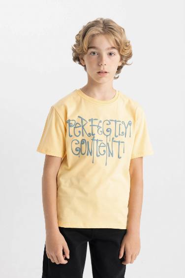 Boy Crew Neck Printed Short Sleeve T-Shirt