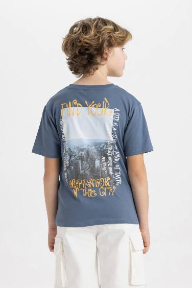 Boy Crew Neck Printed Short Sleeve T-Shirt