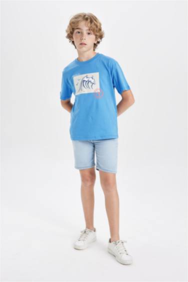 Boy Crew Neck Printed Short Sleeve T-Shirt