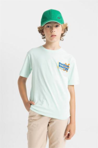 Boy Crew Neck Printed Short Sleeve T-Shirt