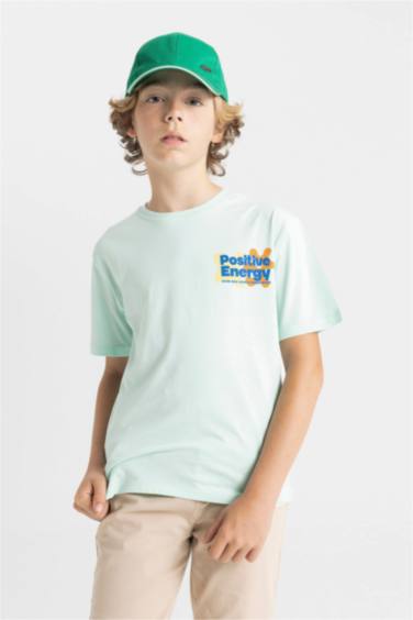 Boy Crew Neck Printed Short Sleeve T-Shirt