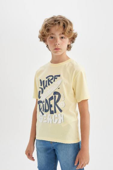 Boy Crew Neck Printed Short Sleeve T-Shirt