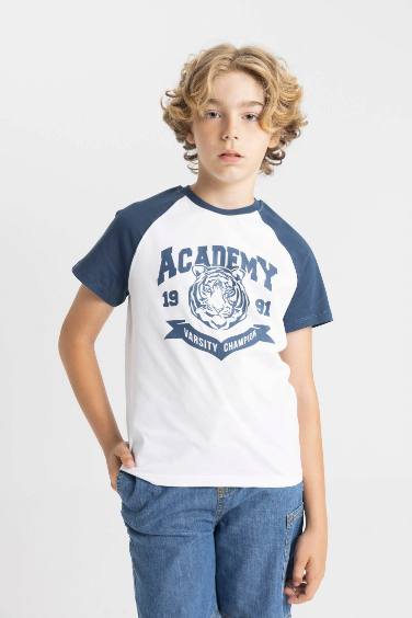 Boy Crew Neck Printed Short Sleeve T-Shirt