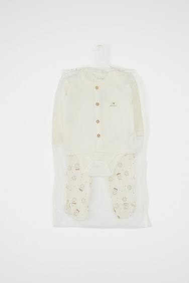 طقم بيبي اولادي حديثي الولادة قصة عادية - 3 قطع