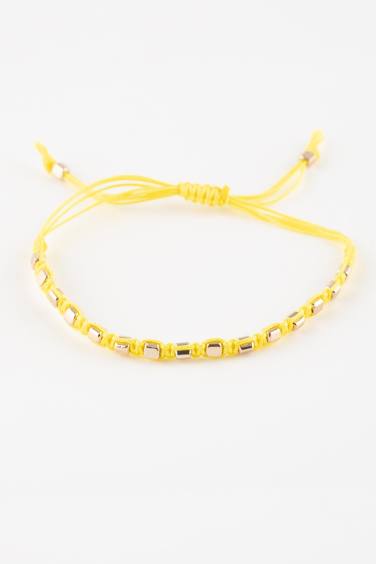 Woman Yellow String Gold Bracelet