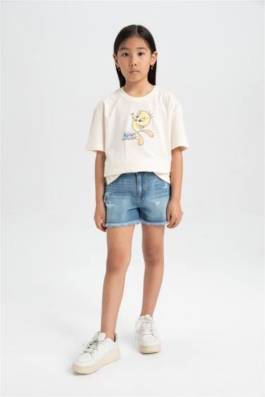 Girl Looney Tunes Oversize Fit Crew Neck T-Shirt