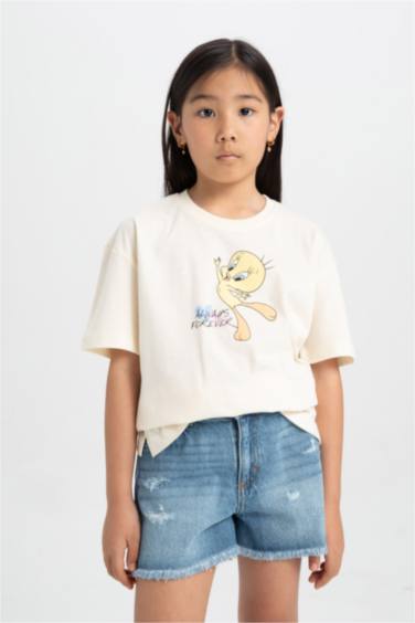 Girl Looney Tunes Oversize Fit Crew Neck T-Shirt
