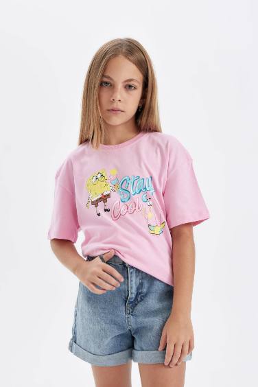 Girl SpongeBob Relax Fit Short Sleeve T-Shirt