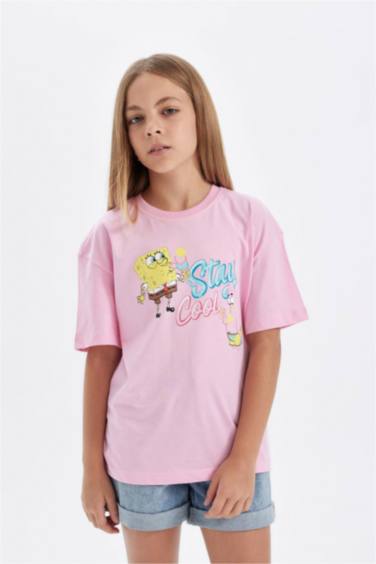 Girl SpongeBob Relax Fit Short Sleeve T-Shirt
