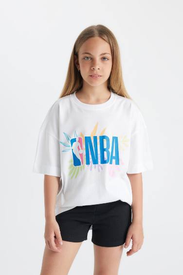 Girl NBA Wordmark Oversize Fit T-Shirt