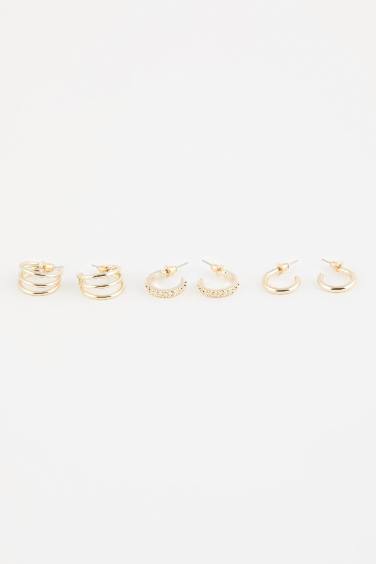 حلق حريمي ذهبي - 3 قطع