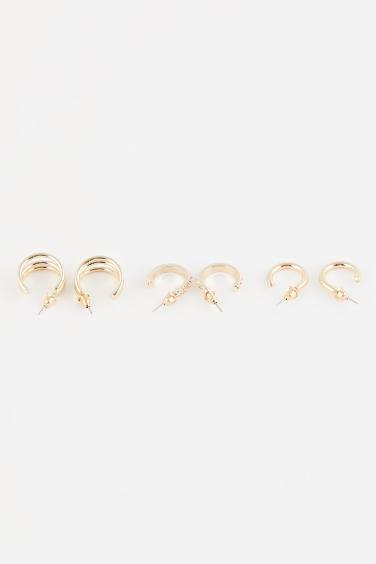 حلق حريمي ذهبي - 3 قطع