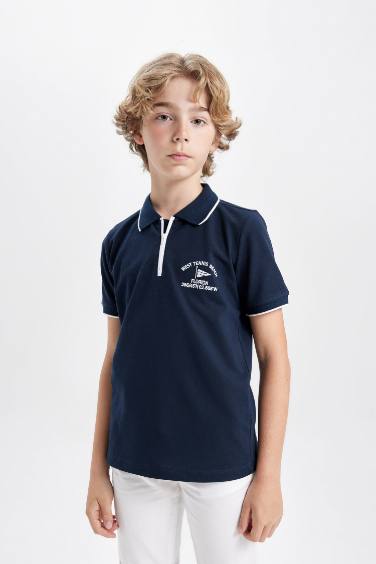 Boy Regular Fit Polo Neck Pique Polo T-Shirt