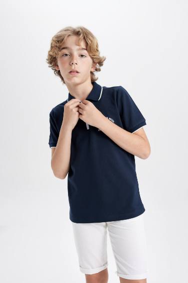 Boy Regular Fit Polo Neck Pique Polo T-Shirt